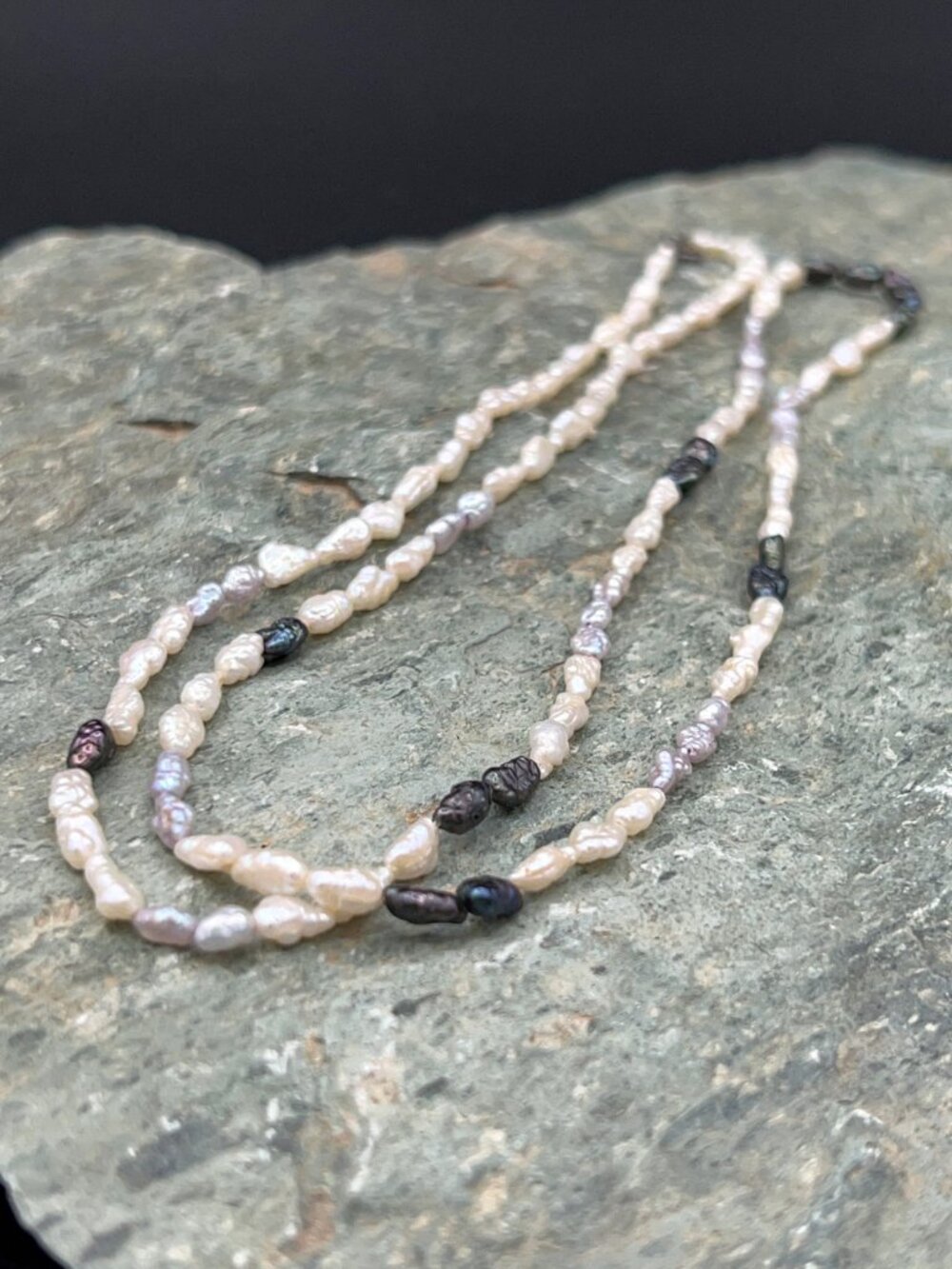 Freshwater Pearl Bead Necklace Speidel 925 Clasp Vintage - Picture 2 of 14